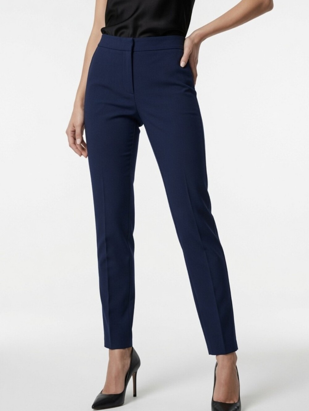 NWT MAZE Collection Stretch Slim Ankle Pants in Navy (Size:xl)